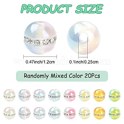 20Pcs Resin Imitation Cat Eye Beads&nbsp;RESI-YW0006-08