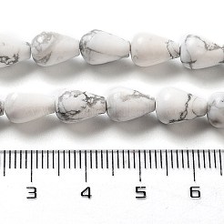 天然石ハウライトビーズ連売り  ティアドロップ  9x6mm  穴：1.2mm  約44個/連  15.75''（40センチメートル）&nbsp;G-B106-A26-01