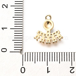 Brass Micro Pave Cubic Zirconia with Enamel Charms&nbsp;KK-G519-12G-02