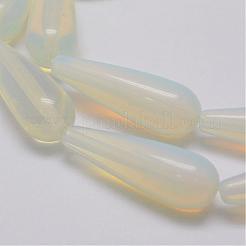 オパールビーズ連売り  ティアドロップ  30x10mm  穴：1mm  約13個/連  14.9インチ（38cm）&nbsp;G-E344-01