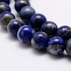 天然石ラピスラズリビーズ連売り  ラウンド  8mm  穴：1mm  約45~47個/連  15インチ（38cm）&nbsp;G-A163-07-8mm