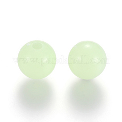 蓄光アクリル丸ビーズ  暗闇で光る  淡緑色  4mm  穴：1.5mm  約16000個/500g&nbsp;LACR-R002-4mm-01