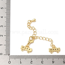 Brass Micro Pave Cubic Zirconia Chain Extender&nbsp;KK-L216-004C-G