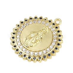 Brass Micro Pave Cubic Zirconia Pendants&nbsp;LS-KK-M322-37G