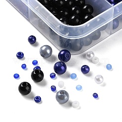 DIY 10 Grids ABS Plastic & Glass Seed Beads Jewelry Making Finding Beads Kits&nbsp;DIY-G119-01B