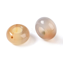Natural Grey Agate European Beads&nbsp;G-G740-14x8mm-38