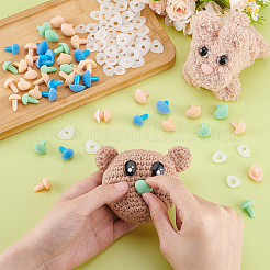 48Pcs 4 Colors 2 Styles Triangle Resin & Velet Craft Safety Nose&nbsp;DOLL-PH0001-63