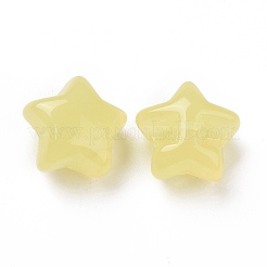 模造ゼリーアクリルビーズ  スター  シャンパンイエロー  17x17.5x11.5mm  穴：3mm  約290個/500g&nbsp;OACR-B002-03B