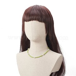 女性用プラスチックパール&ガラスシードビーズネックレス  ミックスカラー  17.13インチ（43.5cm）&nbsp;NJEW-JN04244