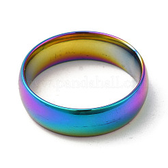 イオンプレーティング（IP）304ステンレススチールフラットプレーンバンドリング  虹色  サイズ9  内径：19mm  6mm&nbsp;STAS-I160-A-19mm-M