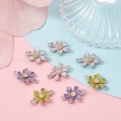 8Pcs 4 Colors Alloy Enamel Connector Charms&nbsp;FIND-YW0003-74