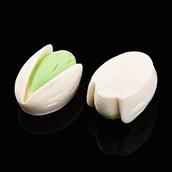 不透明樹脂デコデンカボション  ピスタチオ  淡緑色  20.5~21x15x10~11mm&nbsp;RESI-N039-125