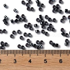焼付塗装ガラスシードビーズ  シリンダー  ミッドナイトブルー  2.5x2mm  穴：1.4mm  約45359個/ポンド&nbsp;SEED-S042-15A-22
