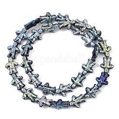チェコ産プレスガラスビーズ  人間  カラフル  19x14.5x6mm  穴：0.9mm  約60個/袋&nbsp;GLAA-I061-29