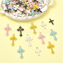 80Pcs 8 Colors Alloy Enamel Pendants&nbsp;ENAM-YW0008-34