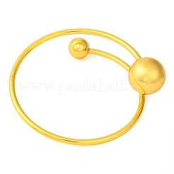 Brass Cuff Bangles for Women&nbsp;BJEW-F477-02G-02