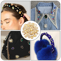 100Pcs Teardrop/Heart/Star Sew on Rhinestones&nbsp;GACR-TA0001-07G