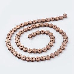 PVD Vacuum Plating Electroplate Non-magnetic Synthetic Hematite Beads Strands&nbsp;G-F534-K06