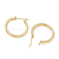 Shegrace真鍮フープピアス  カドミウムフリー＆ニッケルフリー＆鉛フリー  18KGP本金メッキ  24x20x2mm&nbsp;XGR0020G-68G
