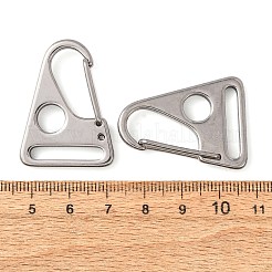 304ステンレス鋼スプリングゲートリング  三角形  ステンレス鋼色  34x25x7mm  穴：3.5x19mm&nbsp;SA-CBA8B85-04