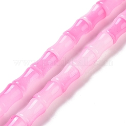 ガラスビーズ連売り  竹の棒の形  ミックスカラー  11.5~12x8~8.5mm  穴：1.1mm  約30個/連  14.17インチ（36cm）&nbsp;GLAA-G083-01
