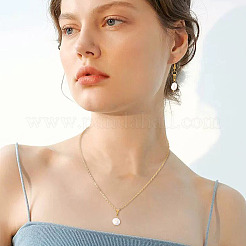 60Pcs 3 Style Natural Pearl Pendants&nbsp;PALLOY-CW00001