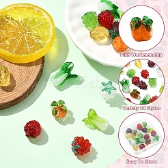 18Pcs 9 Styles Autumn Theme Handmade Lampwork Beads&nbsp;LAMP-YW0001-28
