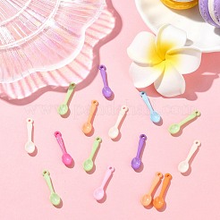 アクリルパーツ  スプーン  ミックスカラー  24.5x6.5x3mm  穴：1.2mm&nbsp;MACR-CJC0006-17
