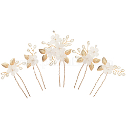 アクリルヘアフォーク  合金のパーツと  ゴールドカラー  85~100x28.5~62x11~11.5mm  1個/スタイル&nbsp;OHAR-WH20005-36G