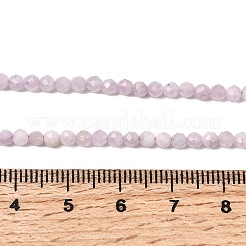 天然石クンツァイトビーズ連売り  ラウンド  多面カット  3~3.5mm  穴：0.6mm  約120~122個/連  15.16~15.35''（38.5~39センチメートル）&nbsp;G-G343-B04-3mm