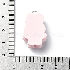 樹脂チャーム  鉄パーツ  兎  29x17.5x9mm  穴：2mm&nbsp;RESI-I058-04F