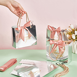 Folding Paper Gift Bags with Handle&nbsp;ABAG-WH0045-22