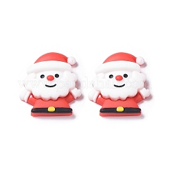 クリスマステーマ不透明樹脂カボション  サンタクロース  27x24x7.5mm&nbsp;RESI-F042-01D