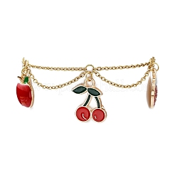 Alloy Enamel Fruit Charm Bracelets&nbsp;BJEW-JB09894-01