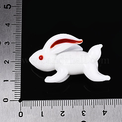 Handmade Lampwork Rabbit Display Decorations&nbsp;LAMP-N034-12