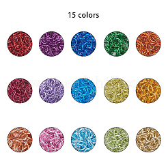 アルミオープン丸カン  ラウンド  ミックスカラー  20ゲージ  6x0.8mm  内径：4.4mm  1500個/箱&nbsp;ALUM-CJ0001-01