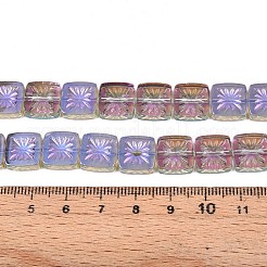 Electroplate Transparent Glass Beads Strands&nbsp;EGLA-N017-03F