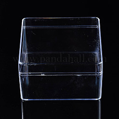 ポリスチレンプラスチックビーズコンテナ  正方形  透明  10.5x10.5x6cm&nbsp;CON-N011-041