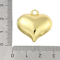 バレンタインデー用の中空真鍮ペンダント  文字付きのハート  18KGP本金メッキ  文字B  25x26x13mm  穴：2.5mm&nbsp;KK-M289-03B-G