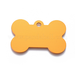 ペットモチーフアルミペンダント  空白タグのスタンプ  骨  ミックスカラー  25x38x1mm  穴：3mm&nbsp;ALUM-I002-06