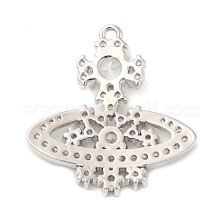 Rack Plating Brass Pave Cubic Zirconia Pendants&nbsp;KK-R150-05P