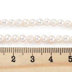 天然養殖淡水パールビーズ連売り  ポテト  アンティークホワイト  3.8~4.2mm  穴：0.6mm  約43個/連  6.50インチ（16.5cm）&nbsp;PEAR-C003-08E