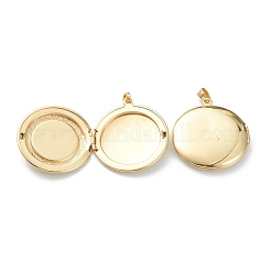 Brass Locket Pendants&nbsp;KK-P199-05G