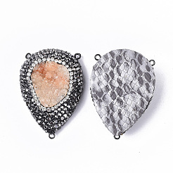 Dyed Natural Druzy Quartz Chandelier Components Links&nbsp;RB-Q215-011G
