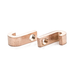 イオンプレーティング（IP）304ステンレススチールチャーム  アルファベット  ローズゴールド  文字.j  8x4.5x3mm  穴：1.8mm&nbsp;STAS-K216-41J-RG