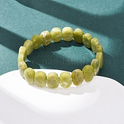 Natural Lemon Jade Faceted Beaded Stretch Bracelets for Women&nbsp;BJEW-K251-07G