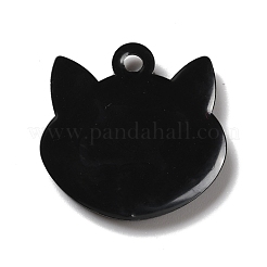 吸血鬼のPVCペンダント  ハロウィン用  ブラック  30x31x2.5mm  穴：3.5mm&nbsp;KY-F018-06