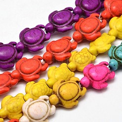 Dyed Synthetic Turquoise Beads Strands&nbsp;G-M152-M-A