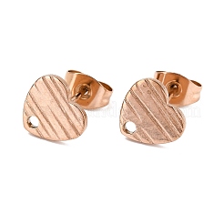 Ion Plating(IP) 304 Stainless Steel Stud Earring Findings&nbsp;STAS-I183-03A-RG