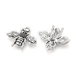 合金のチベット風チャーム  ミツバチ  カドミウムフリー＆鉛フリー  アンティークシルバー  19x22x3mm  穴：1.8mm&nbsp;PALLOY-T090-102AS